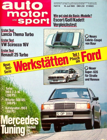 Deckblatt Auto Motor und Sport (14/1985)